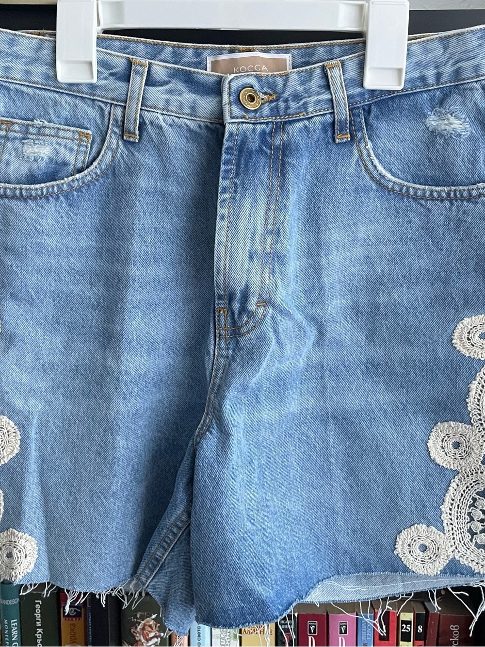 “Kocca” Made in Italy Light Blue Embroidered Denim Shorts - Women